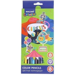 Купить Карандаши цветные ''CIRCUS'' 12 цветов М-6187-12                                                      