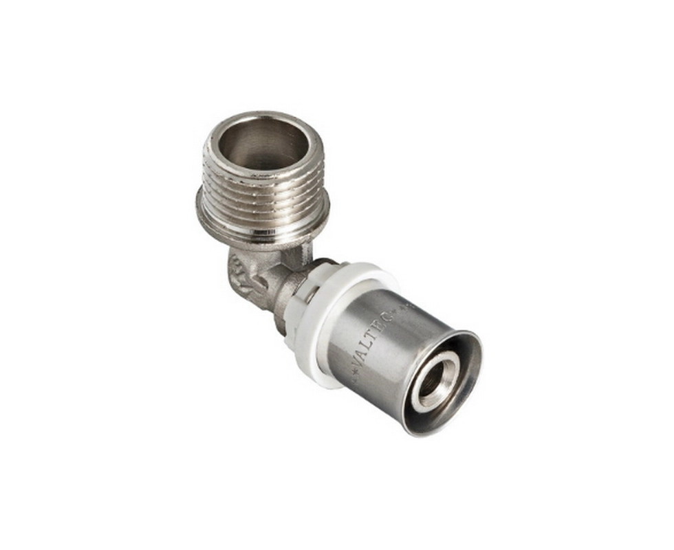 Купить Угольник пресс c переходом на наружную резьбу 16 x 1/2'' Valtec                                      