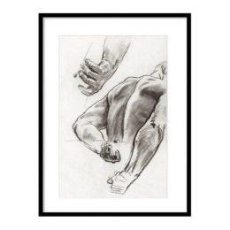 Купить Репродукция в рамке 50*70см Графика мужских рук ОВ-14249                                            