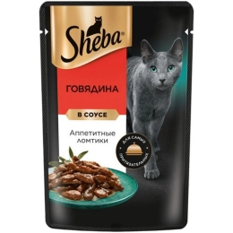 Купить Корм консервированный SHEBA для взрослых кошек с говядиной 75г                                      