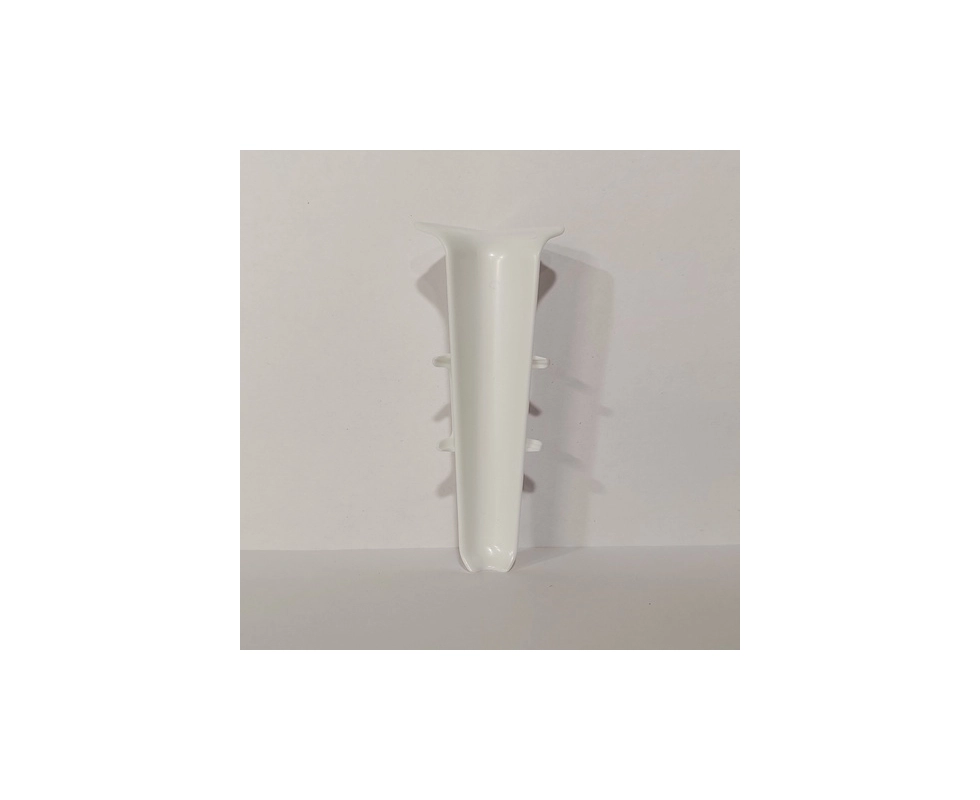 Купить Угол внутренний для плинтуса Д85 Деконика 001G Белый глянцевый                                      