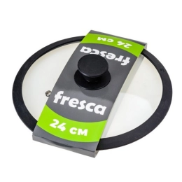 Купить Крышка стеклянная с силиконовым ободом 24 см  HEBAKY25005                                           