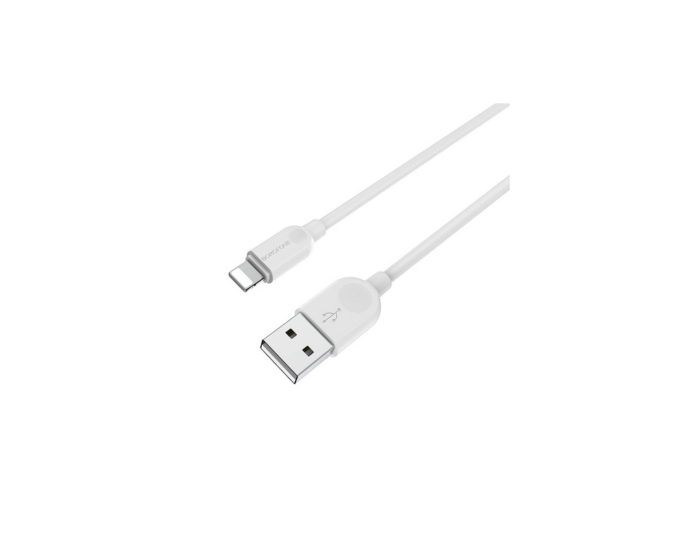 Купить Кабель BOROFONE USB на Lightning BX14 LinkJet 3 метра 2.4A ПВХ белый                                