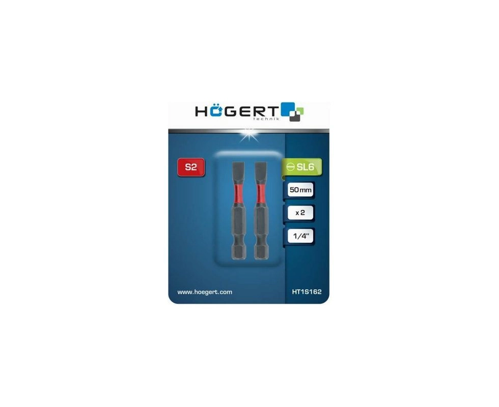 Купить Бита ударная SL 6 50мм упаковка 2шт HOEGERT                                                         