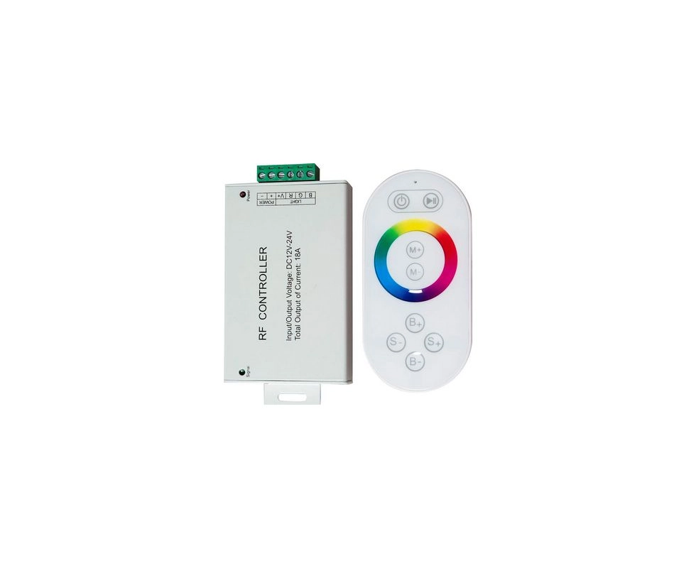 Купить Контроллер для светодиодной ленты с пультом белый 18А 12/24V LD56                                   