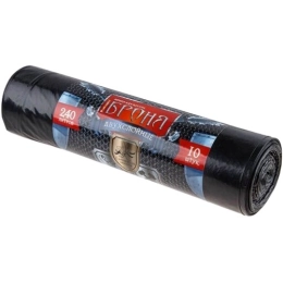 Купить Мешки для мусора 240л 10шт БРОНЯ черные РОМАШКА ВР-0013                                             