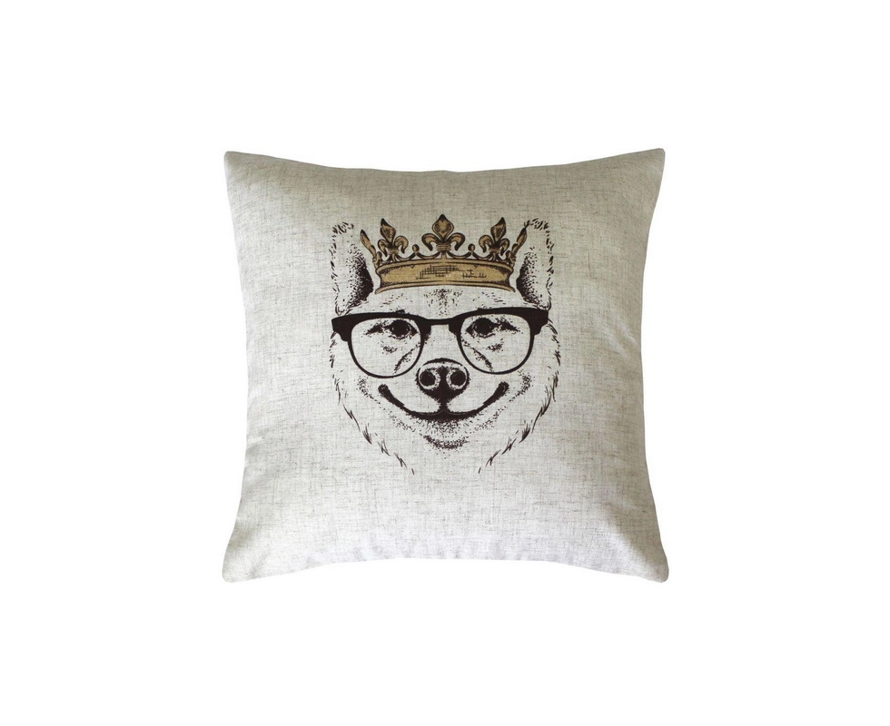 Купить Подушка декоративная MATEX BIBOP КОРОЛЬ СОБАКА В ОЧКАX 40x40                                        