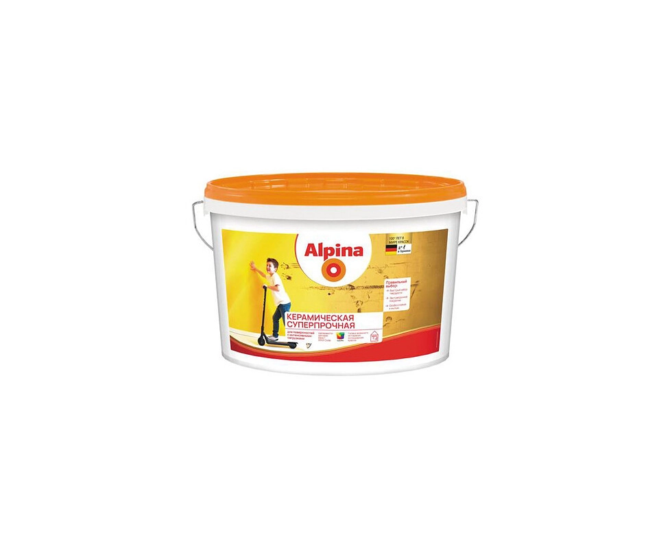 Купить Краска акриловая ВД-АК Alpina Керамическая суперпрочная База1 белая 5л                              