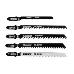 Купить Набор пилок лобзиковых по дереву 5шт GEPARD                                                         