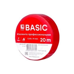 Купить Изолента 0,18х19мм 20м красная EKF                                                                  