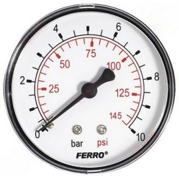 Купить Манометр аксиальный ф 63 мм 0-10 бар нр1/4'' M6310A, СБ-00007814                                     