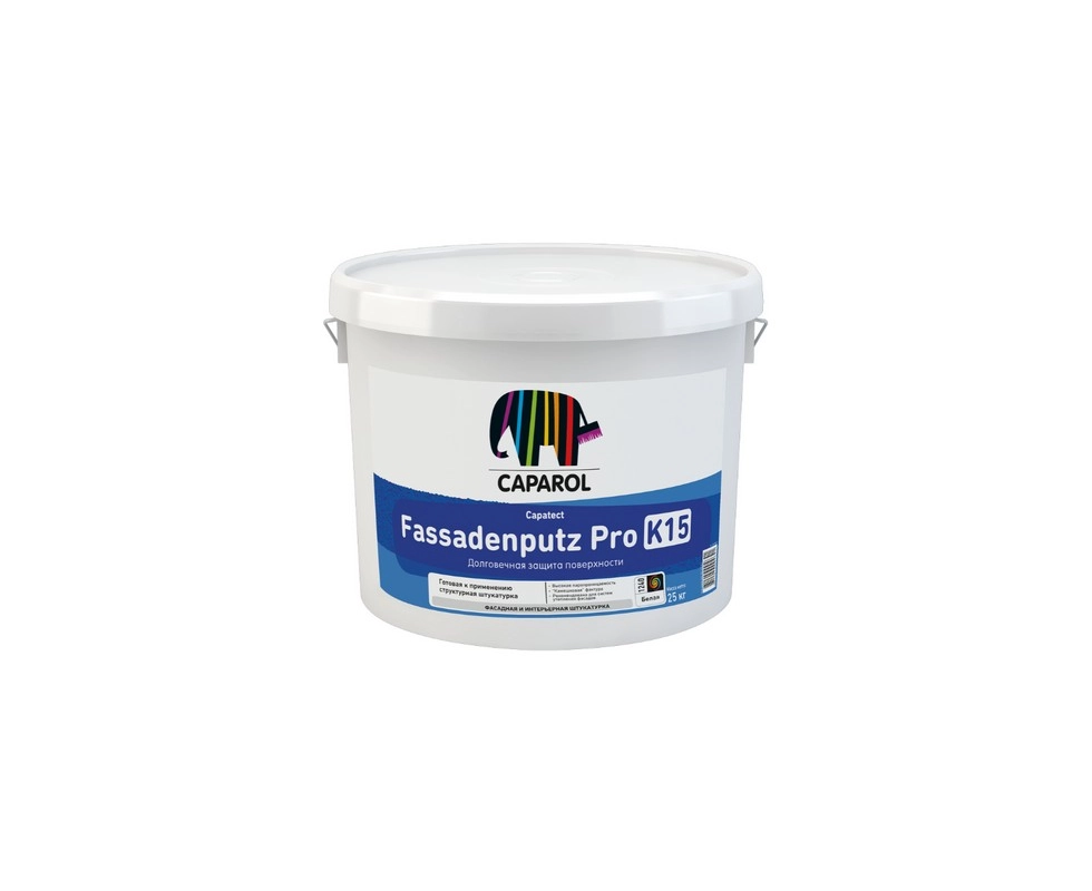 Купить Штукатурка защитно отделочная НВ П 1Д 1,5 Capatect Fassadenputz Pro K15 Base 1 белая 25 кг Caparol  
