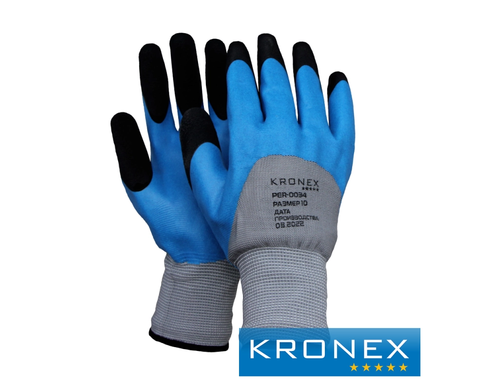 Купить Перчатки нейлоновые KRONEX TITAN с латексным покрытием, усиленная защита                            