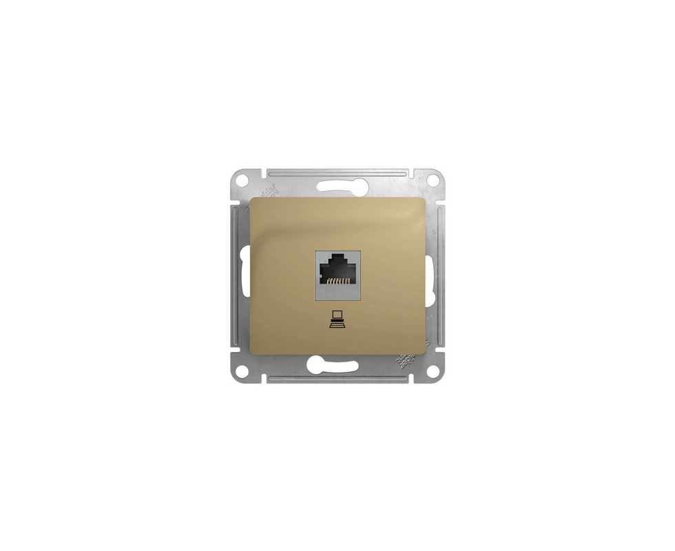 Купить Розетка компьютерная RJ45 титан GLOSSA GSL000481K                                                   
