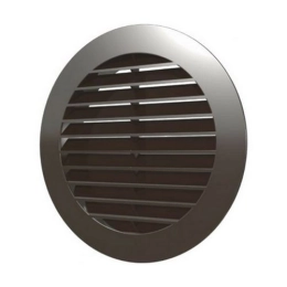 Купить Решетка вентиляционная круглая с фланцем D100 мм коричневая ERA 10РКН                               