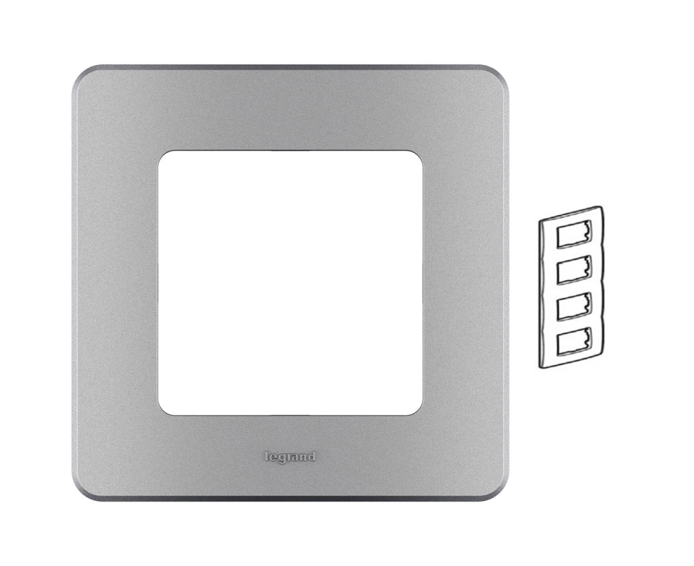 Купить Рамка 4 поста алюминий Inspiria 673962                                                              