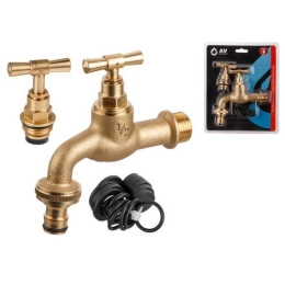 Купить Кран водоразборный 1/2'' нар. настенный со штуцером AVE169012                                        