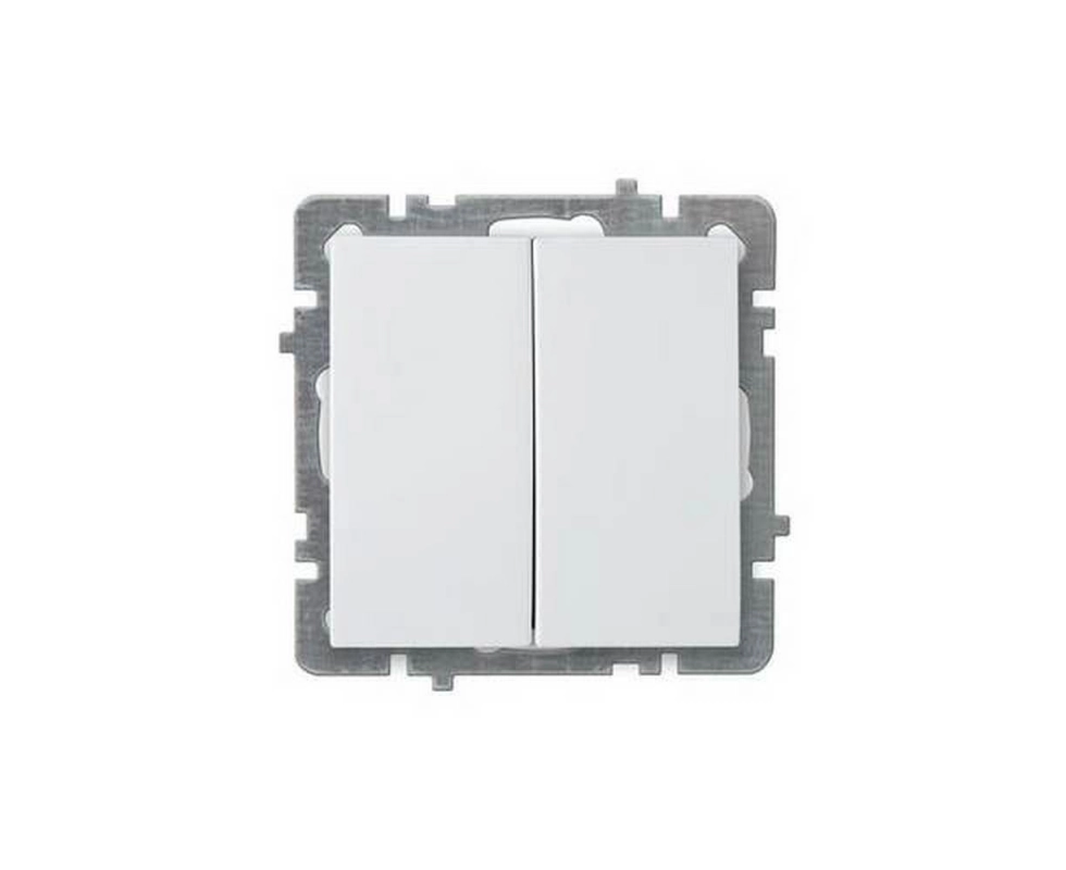 Купить Выключатель 2-клав. белый TOURAN/THOR 24110403                                                      