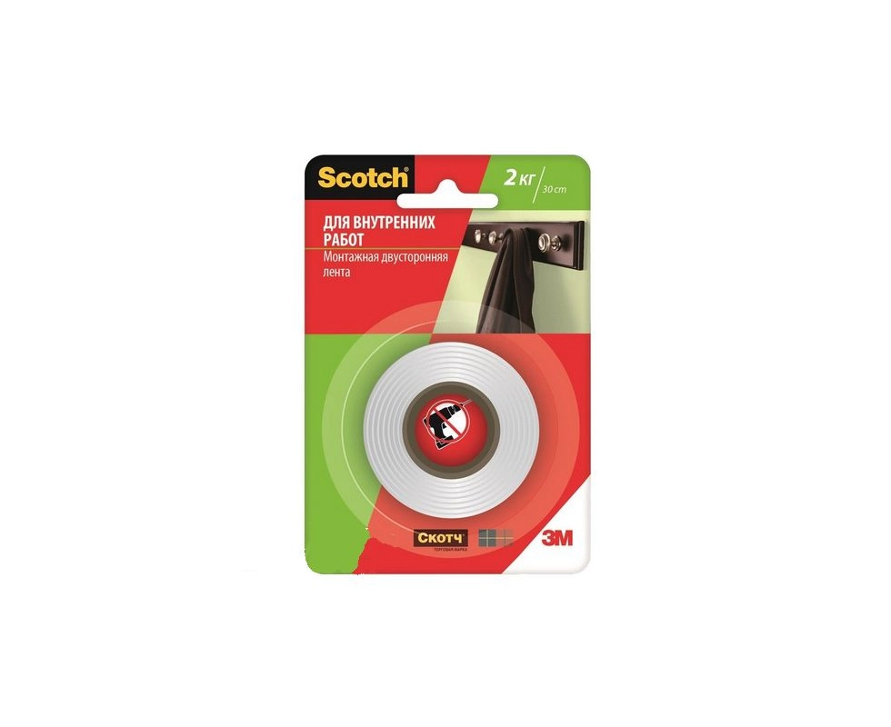 Купить Лента SCOTCH монтажная для внутренних работ 19мм*1,5м 3М                                            