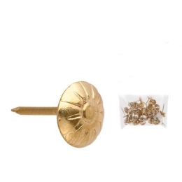 Купить Гвозди декоративные Ромашка 10,5 мм 1.3х16мм латунь упаковка 50шт STARFIX                           