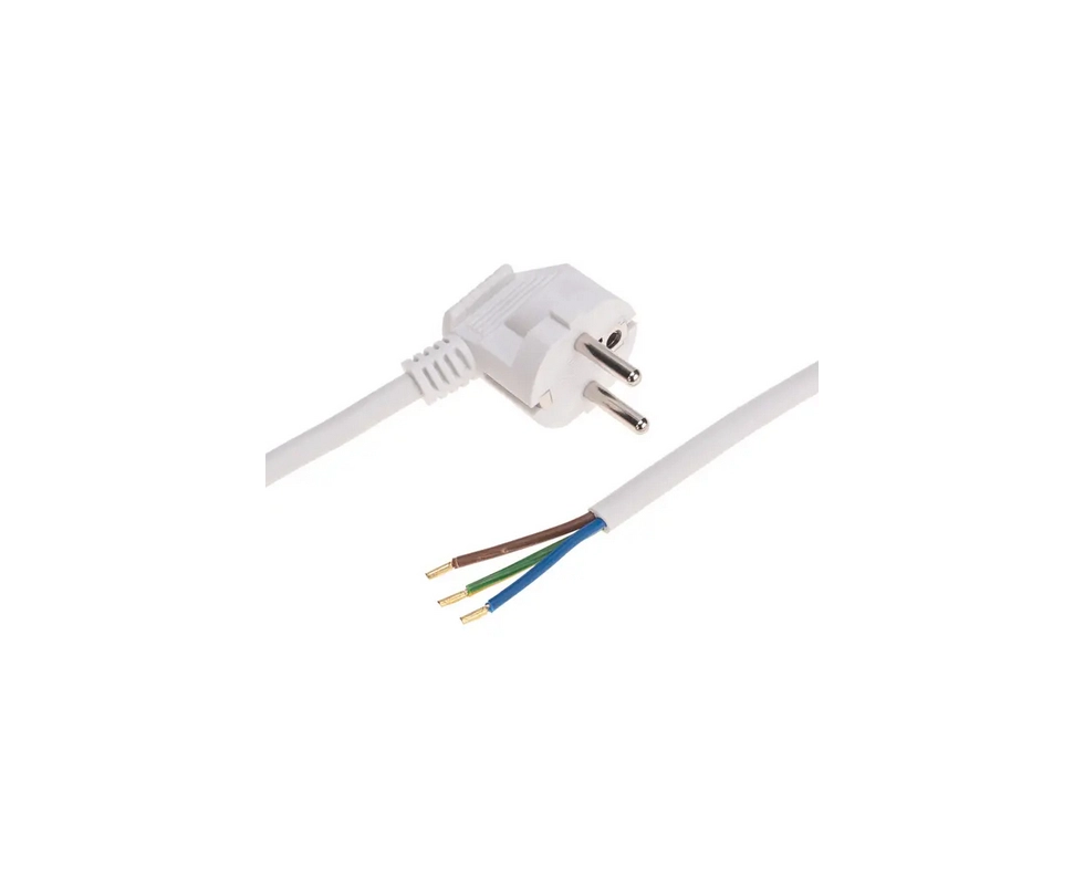Купить Шнур электрический с вилкой ПВС 3*1,5мм2 5м белый REXANT                                            