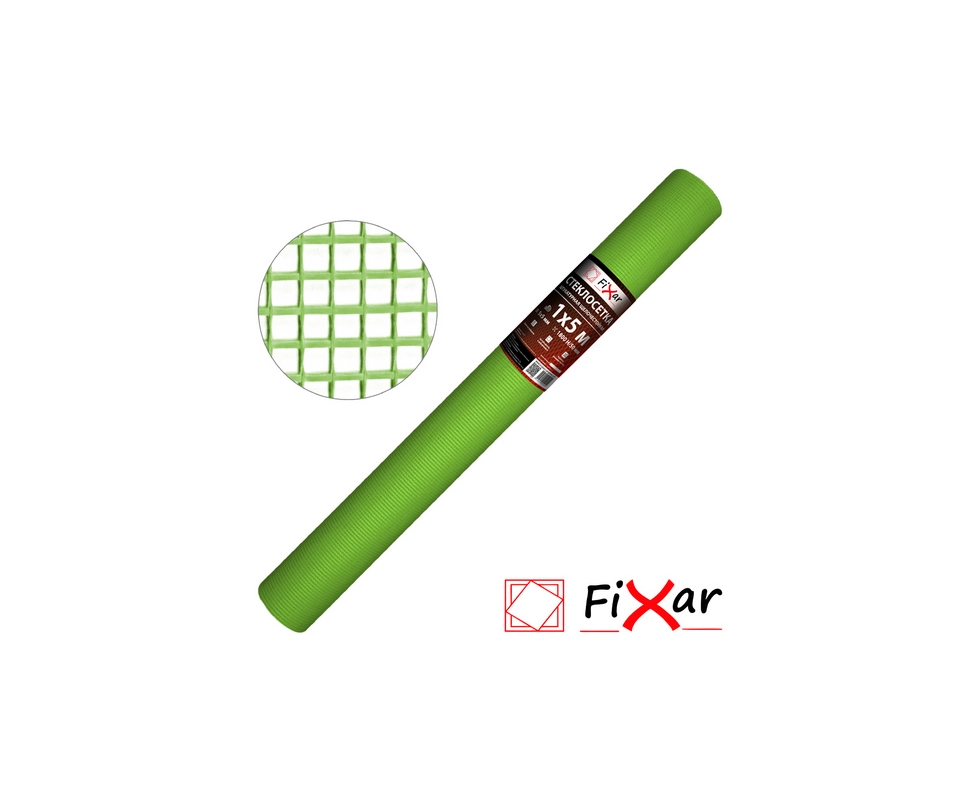 Купить Стеклосетка Fixar ССШ-160 5х5мм ультразеленая рулон 1х5м                                            
