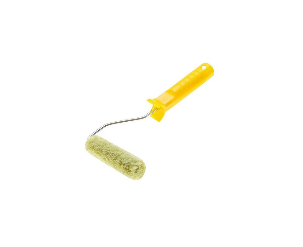 Купить Валик нитяной 10см d15 зеленый Baustar ворс 11мм с ручкой d6 Bauwelt                                