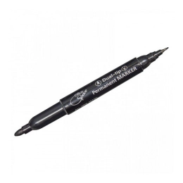 Купить Маркер перманентный двухсторонний OfficeSpace DPM_1574BL черный пулевидный 0,8/2,2мм                