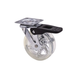 Купить Колесо мебельное SHIFT 50 с тормозом KM-BH50MM-00 прозрачное                                        