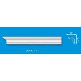 Купить Плинтус потолочный 03001Е 21*21                                                                     