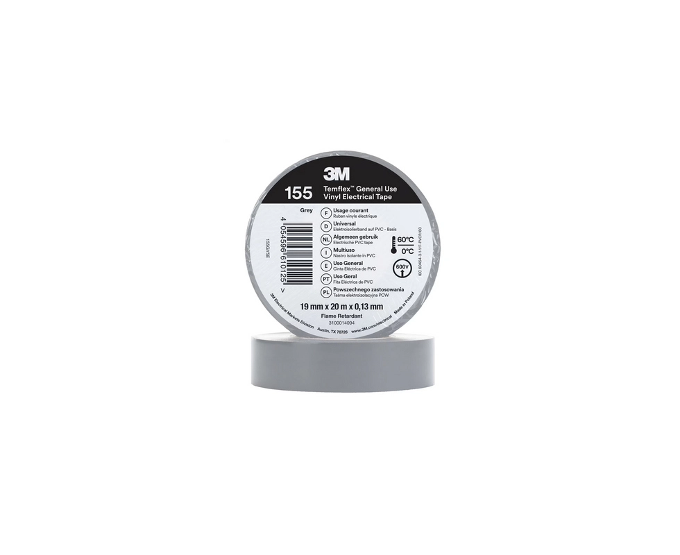 Купить Изолента 19мм*20м*0,13мм серая Temflex 155 3M                                                       
