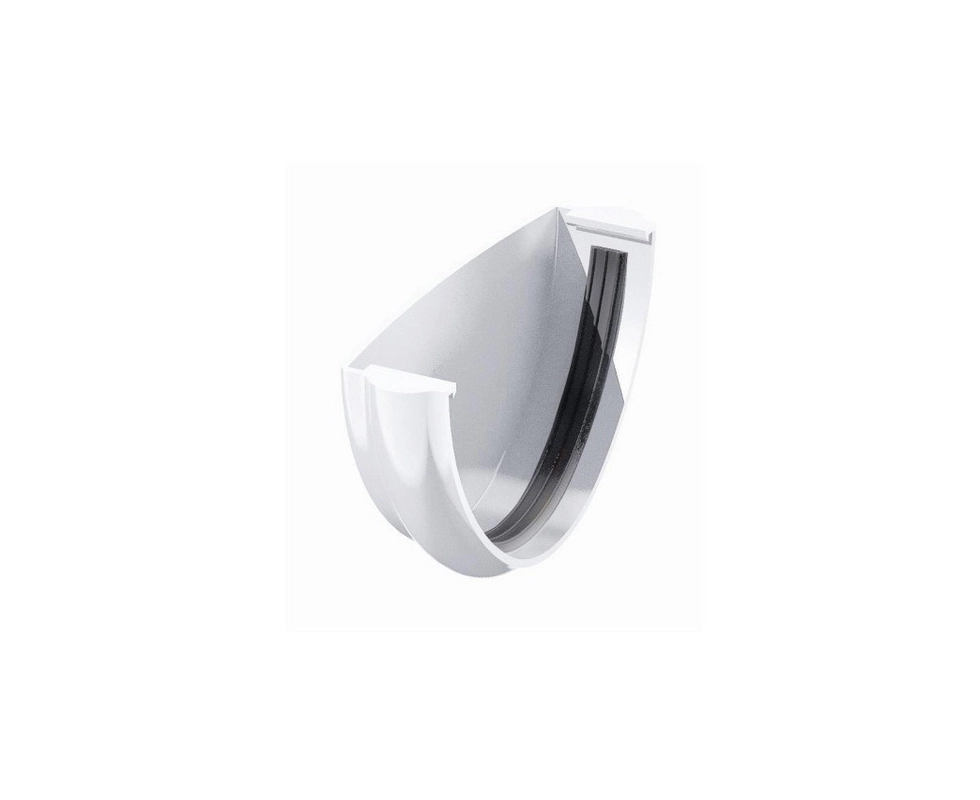 Купить Заглушка желоба ПВХ 125 мм  Поливент белая                                                          