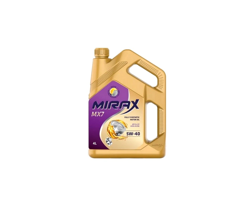 Купить Масло моторное синтетическое Mirax MX7 SAE 5W40  4л                                                  Купить Масло моторное синтетическое Mirax MX7 SAE 5W40  4л