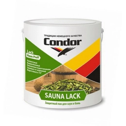 Купить Лак акриловый Sauna Lack для саун и бань 0,7кг Condor                                               