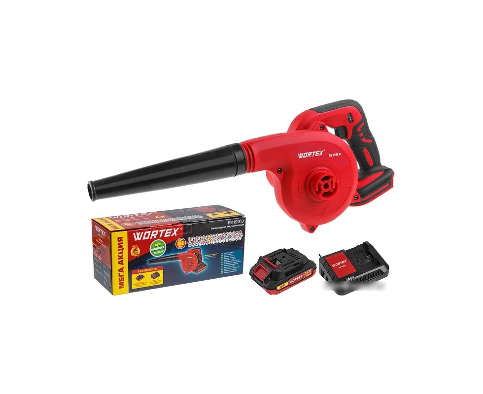 Купить Аккум. воздуходувка WORTEX BB 1518 D в кор. с акб и з/у ALL1