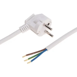 Купить Шнур электрический с вилкой ПВС 3*1,5мм2 5м белый REXANT                                            