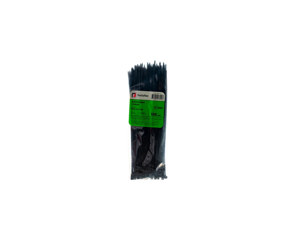 Купить Стяжка нейлоновая КСС 4x250 черная Fortisflex                                                       