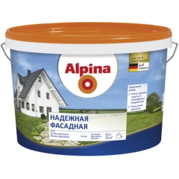 Купить Краска акриловая ВД-АК Alpina Надежная фасадная белая 2,5л                                          
