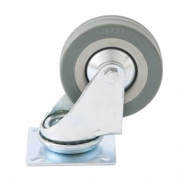 Купить Колесо поворотное D 100 мм с платформенным креплением Сибртех                                       