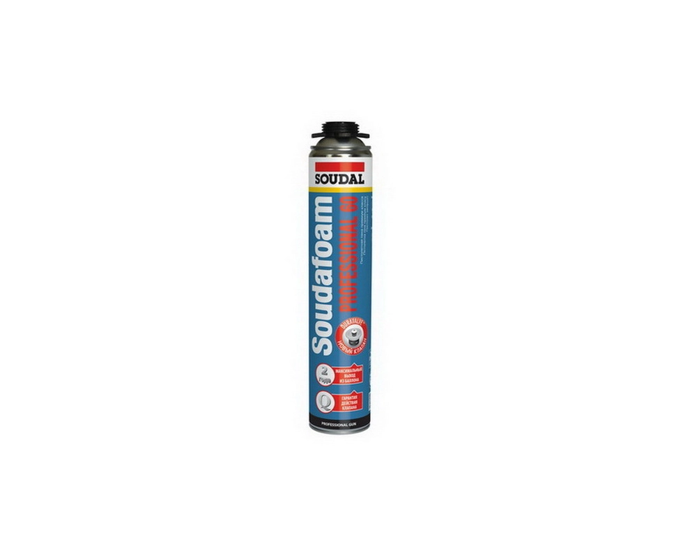 Купить Пена монтажная пистолетная Soudafoam PROFESSIONAL 60 Winter 750мл Soudal                            