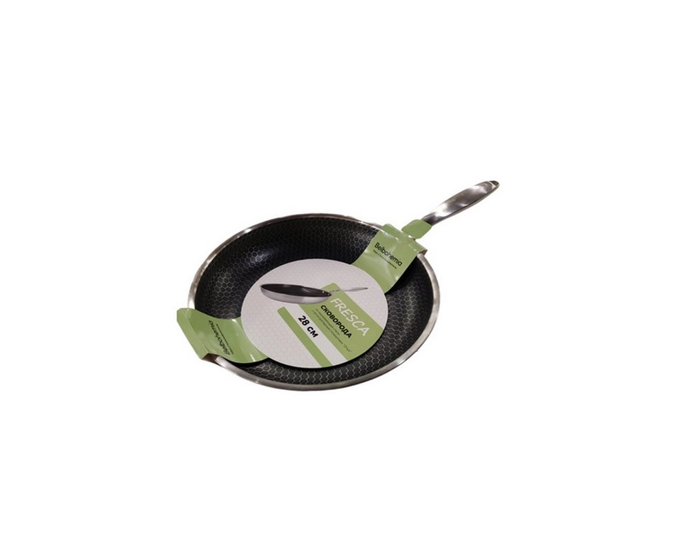 Купить Сковорода 28см из нержавеющей стали с антипригарным покрытием ''Onyx''  ВВ102112                      