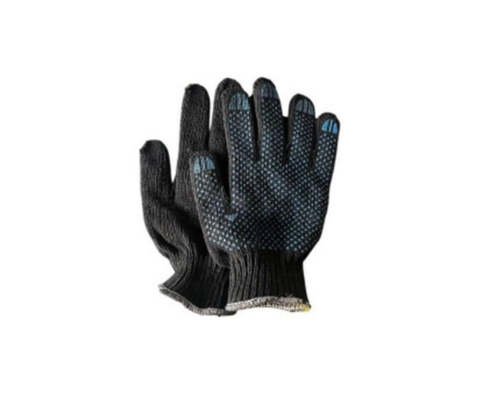 Купить Перчатки трикотажные черные с ПВХ покрытием ЗИМА 7,5 класс вязки                                    