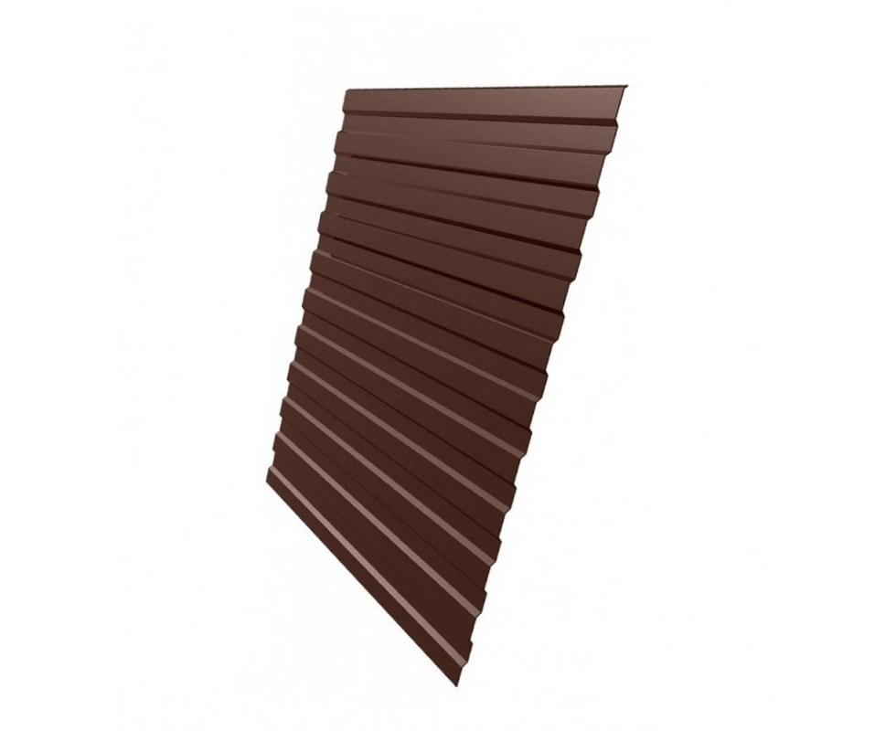 Купить Профиль ПСА 8 Эконом Пэ RAL 8017 1,7м коричневый толщина 0,38-0,41 мм ширина 1,2 м                  