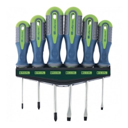 Купить Набор отверток CrV трехкомпонентные рукоятки 6 предметов Сибртех                                    