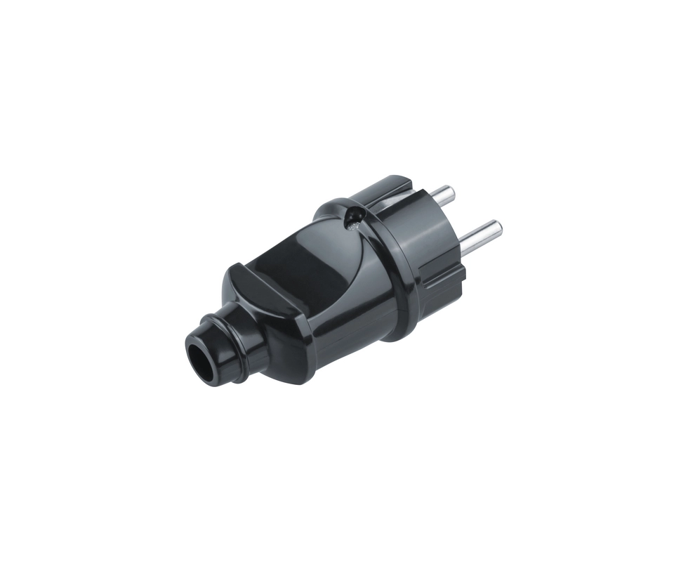 Купить Вилка прямая с заземлением черная Navigator 61 360 NCA-PL02-16A-E-BL                                