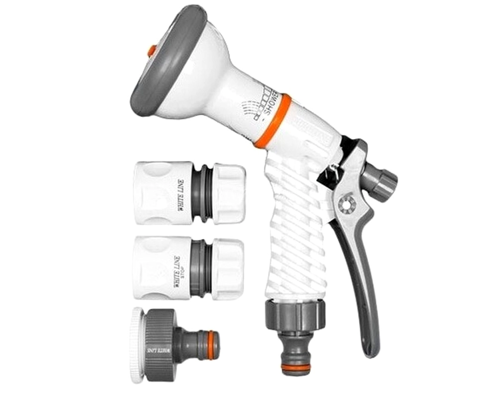 Купить Набор для полива White Line на картонке: пистолет WL-1T два быстросъема и адаптер P81               