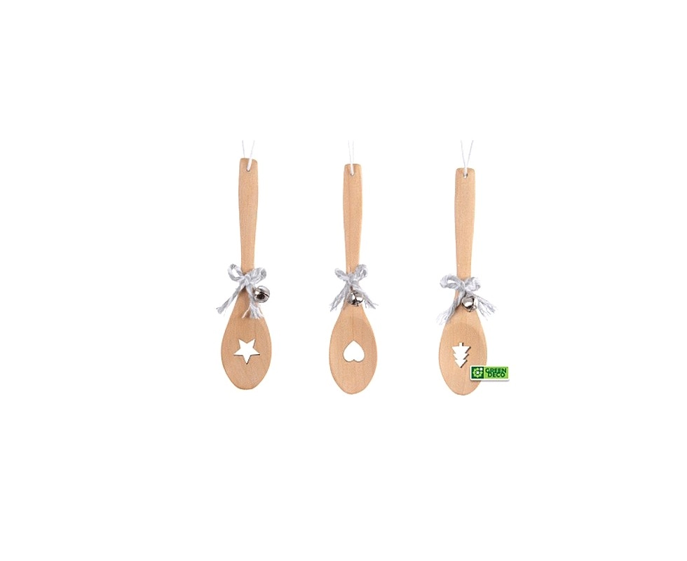 Купить Фигура новогодняя из дерева Ложка 3х13см 552927                                                     