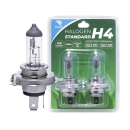 Купить Лампа накаливания H4 12V60/55W P43T 2шт Standard  REKZIT                                            