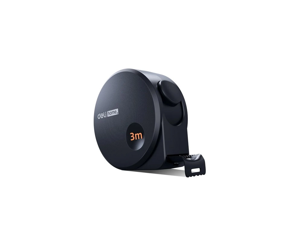Купить Рулетка 3 м*16 мм Deli Soft Touch черный EHT8316                                                    