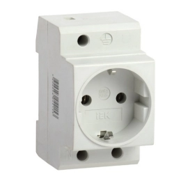 Купить Розетка IEK РФр10-3-ОП с заземлением на DIN рейку                                                   